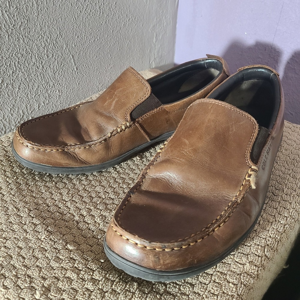 Cole Haan New Harbour Venetian II Slip On‎ Loafers Mens 8 Leather Driving C25768